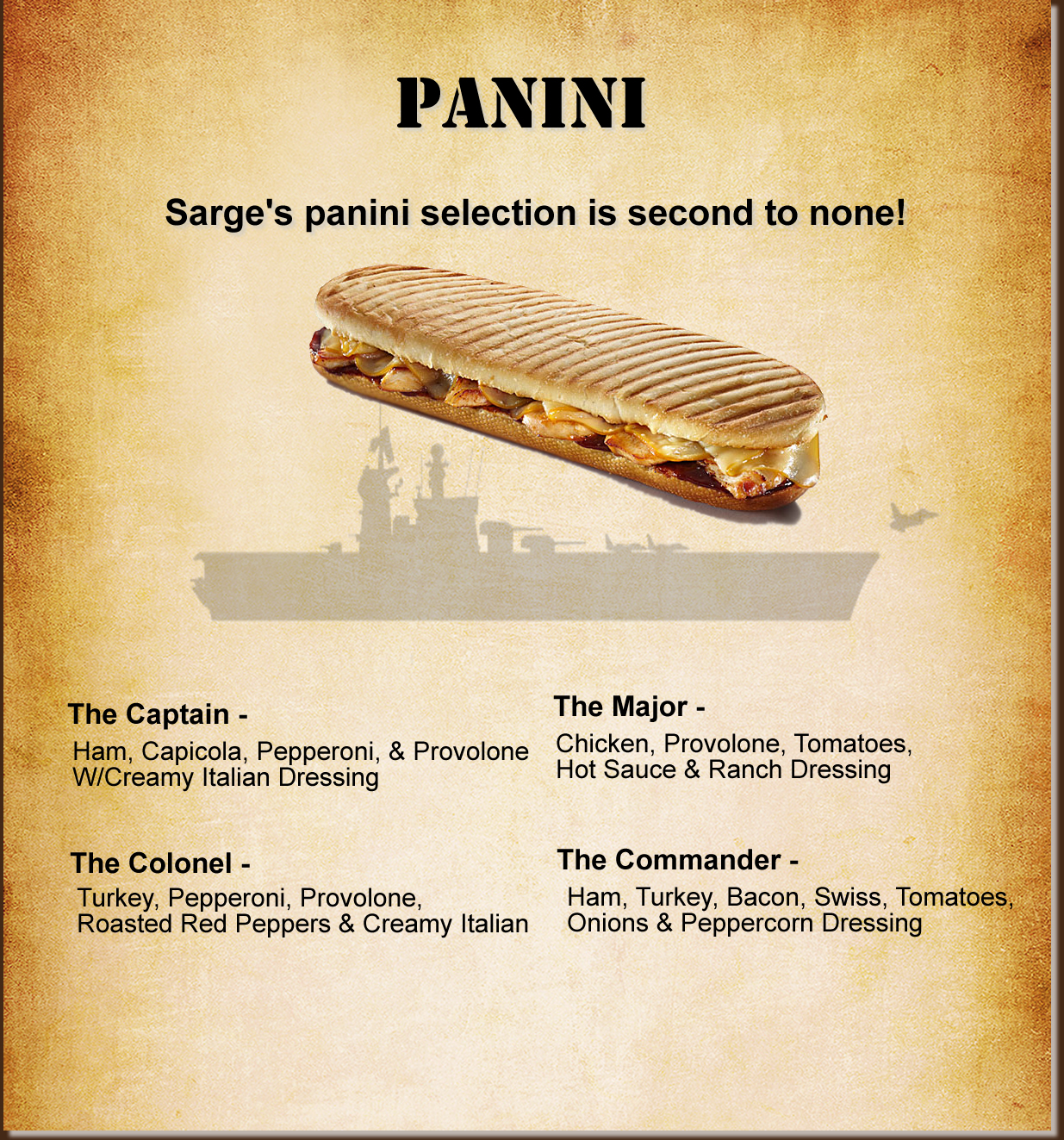 Menu :: Panini